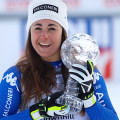 Sofia Goggia conquista ad Are, in Svezia, la 3^ Coppa del Mondo di discesa libera femminile nella storia dello sci alpino italiano, dopo i due successi di Isolde Kostner. (Foto Goggia: credits to archivio www.fisi.org)