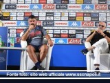 Casa Napoli, Castel Di Sangro 25 agosto 2020: conferenza stampa con Mister Gennaro Gattuso (a sinistra) e con presidente Aurelio Aurelio De Laurentiis (a destra).
(Fonte foto: credits to web site www.sscnapoli.it