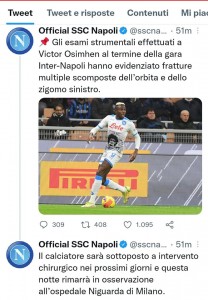 osimhen twitter ssc napoli